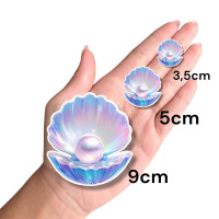 Aplique Sereia baby concha perola