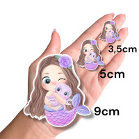 Aplique Sereia baby morena 