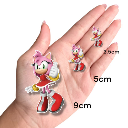 Aplique sonic Amy Rose jogo