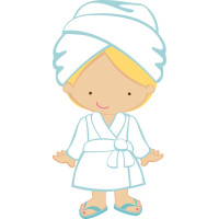 Aplique Spa day menina loira