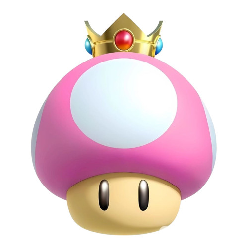 Aplique Super Mario cogumelo rosa