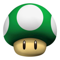 Aplique Super Mario cogumelo verde