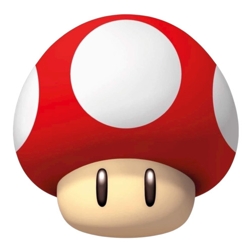 Aplique Super Mario cogumelo vermelho