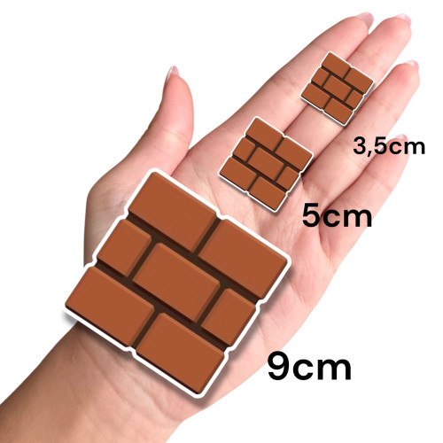 Aplique Super Mario cubo tijolo