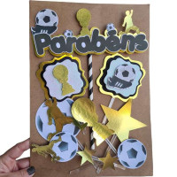Topo de bolo Futebol