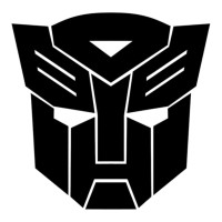 Aplique Transformers mascara autobots preta