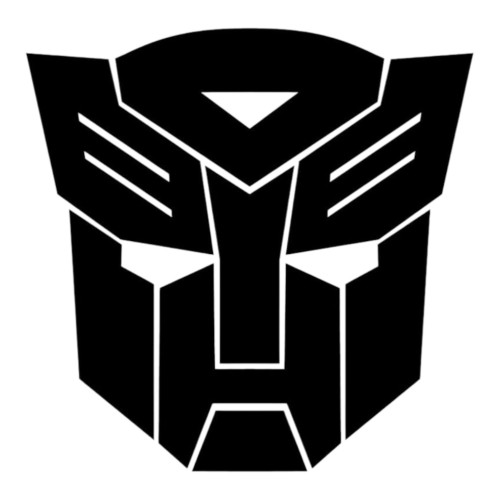 Aplique Transformers mascara autobots preta