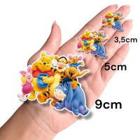 Aplique Urso Pooh personagens juntos
