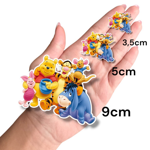 Aplique Urso Pooh personagens juntos