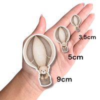 Aplique urso bege Teddy balão a gas