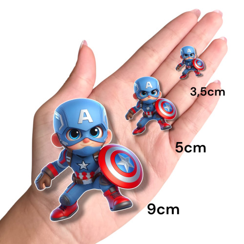 Aplique vingadores baby 3D Capitão América