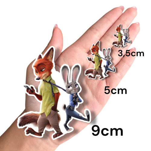 Aplique Zootopia Nick e Judy