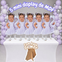 5 Mini display MDF personalizado 30cm para festa infantil - premium impressão fotográfica 5 Mini display MDF personalizado 30cm para festa infantil - premium impressão fotográfica