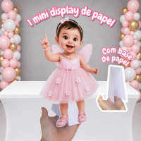1 Mini display mascote de mesa papel offset 180g personalizado 27cm 1 Mini display mascote de mesa papel offset 180g personalizado 27cm