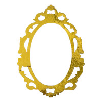 Espelho Princesas Dourado 9cm (5un)