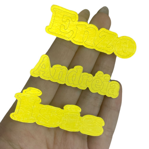 Aplique Nome dourado