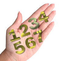 Aplique Número dourado 3,5cm 