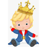 Pequeno Principe loiro (sentado)