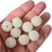 Pérola craquelada 10mm bege (10un)