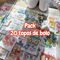 20 topos de bolo temas variados atacado queima de estoque